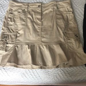 Tan short skirt
